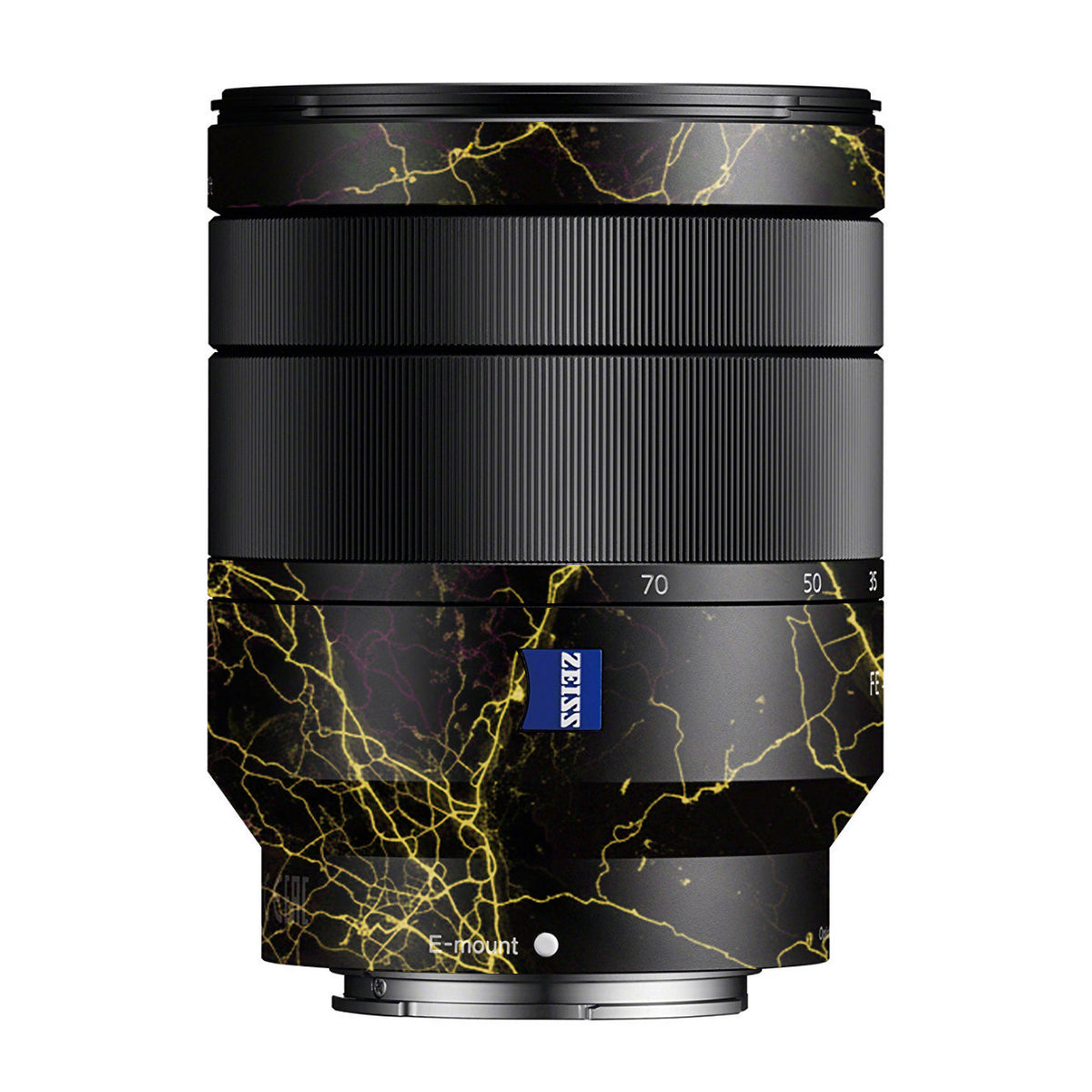 Electric Gold Veins Zeiss Vario-Tessar FE 24-70mm F/4 ZA OSS Sony E Camera Lens Skin