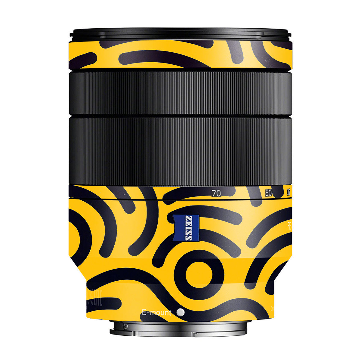 Minimal Yellow Wave Zeiss Vario-Tessar FE 24-70mm F/4 ZA OSS Sony E Camera Lens Skin