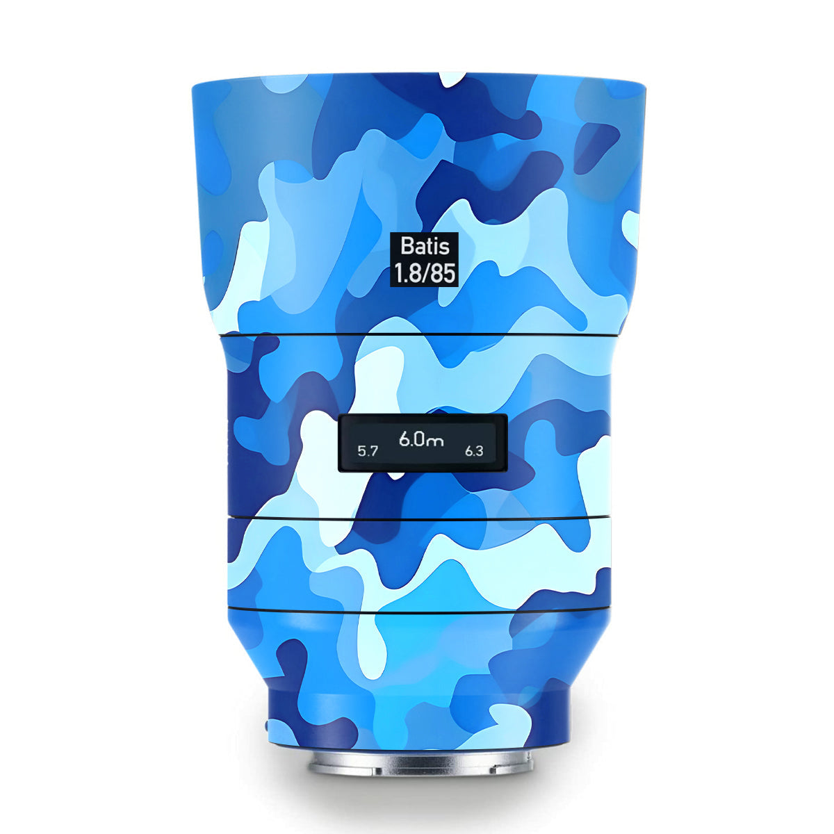 Arctic Blue Camo Pattern Zeiss Batis 85mm F/1.8 Camera Lens Skin