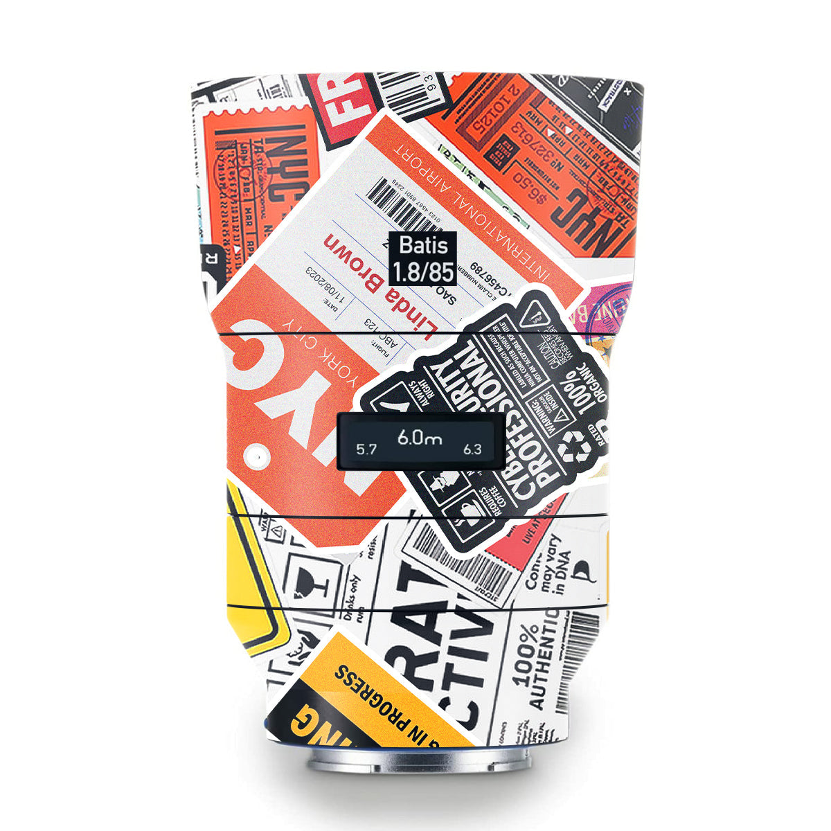 Tech Aesthetic Sticker Collage Zeiss Batis 85mm F/1.8 Camera Lens Skin