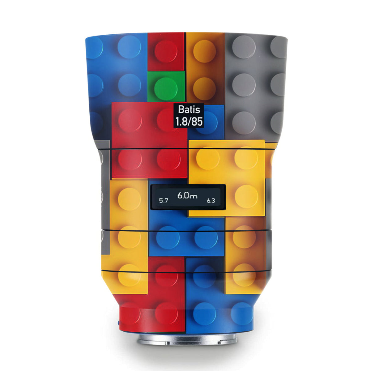 Colorful LEGO Brick Wall Pattern Zeiss Batis 85mm F/1.8 Camera Lens Skin