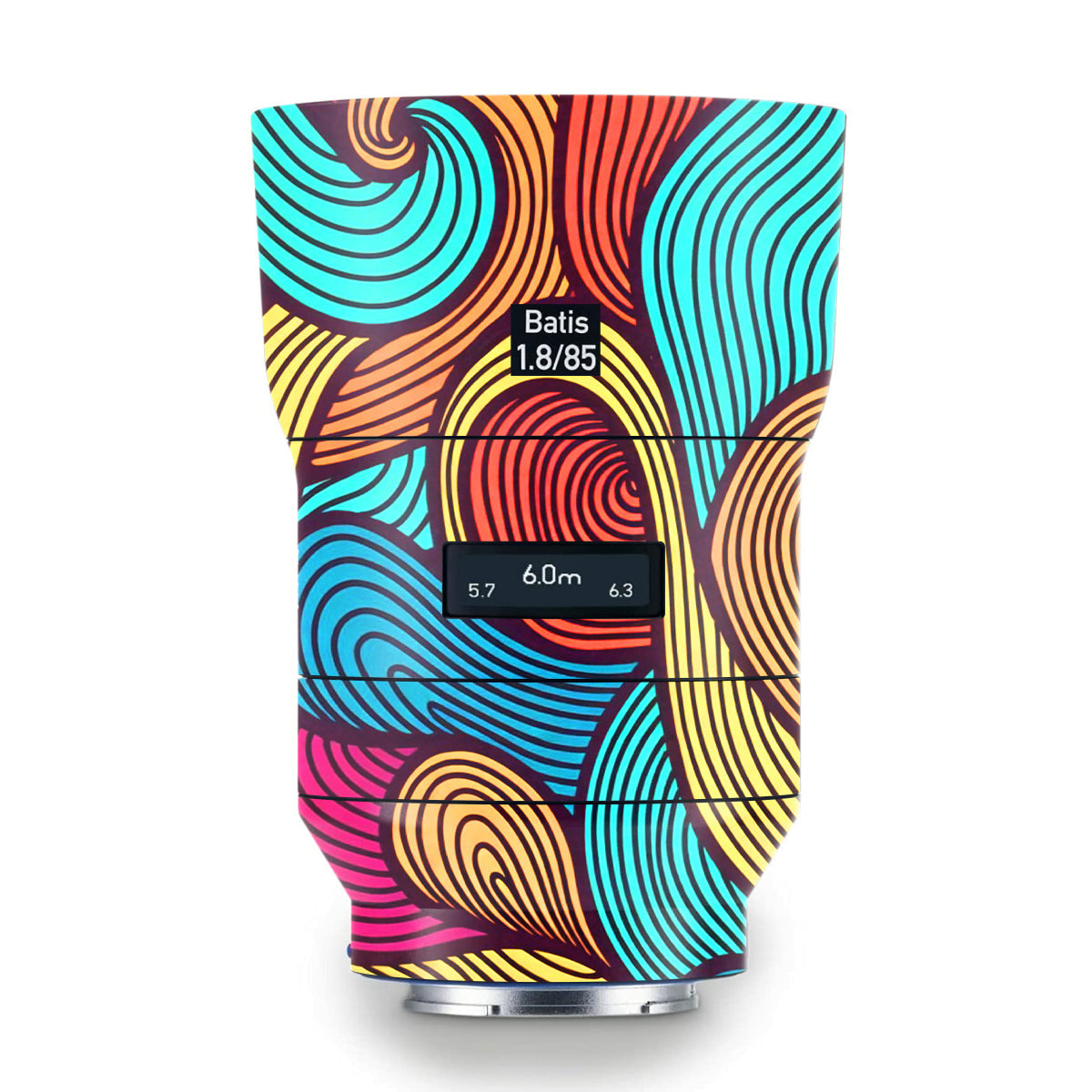 Retro Colorful Doodle Art Pattern Zeiss Batis 85mm F/1.8 Camera Lens Skin
