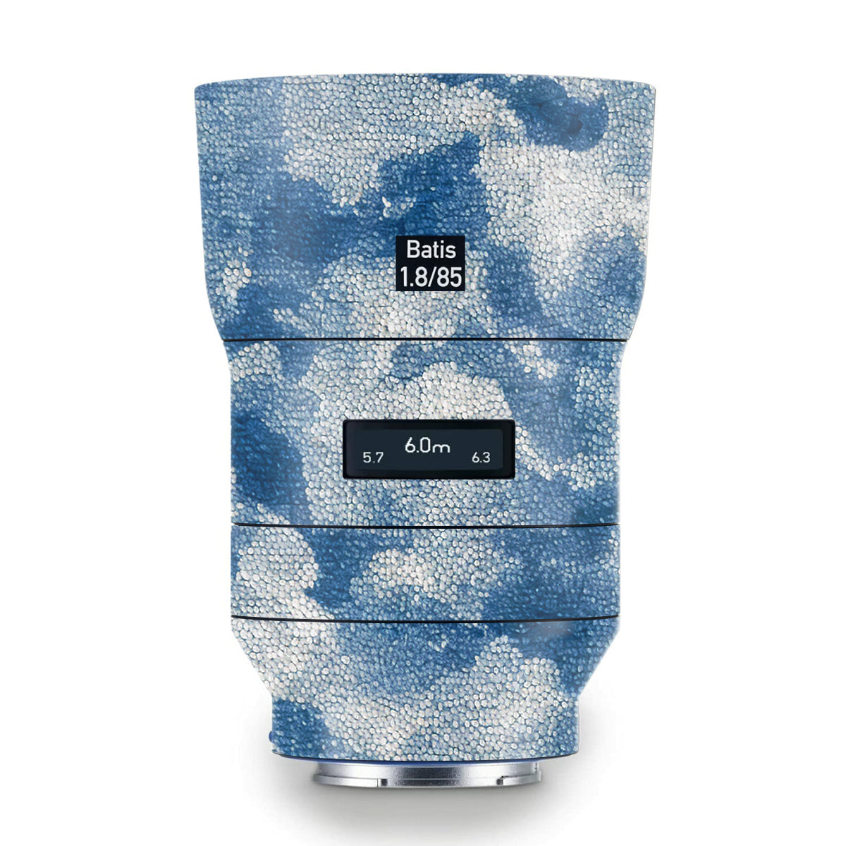 Blue Watercolor Fabric Zeiss Batis 85mm F/1.8 Camera Lens Skin