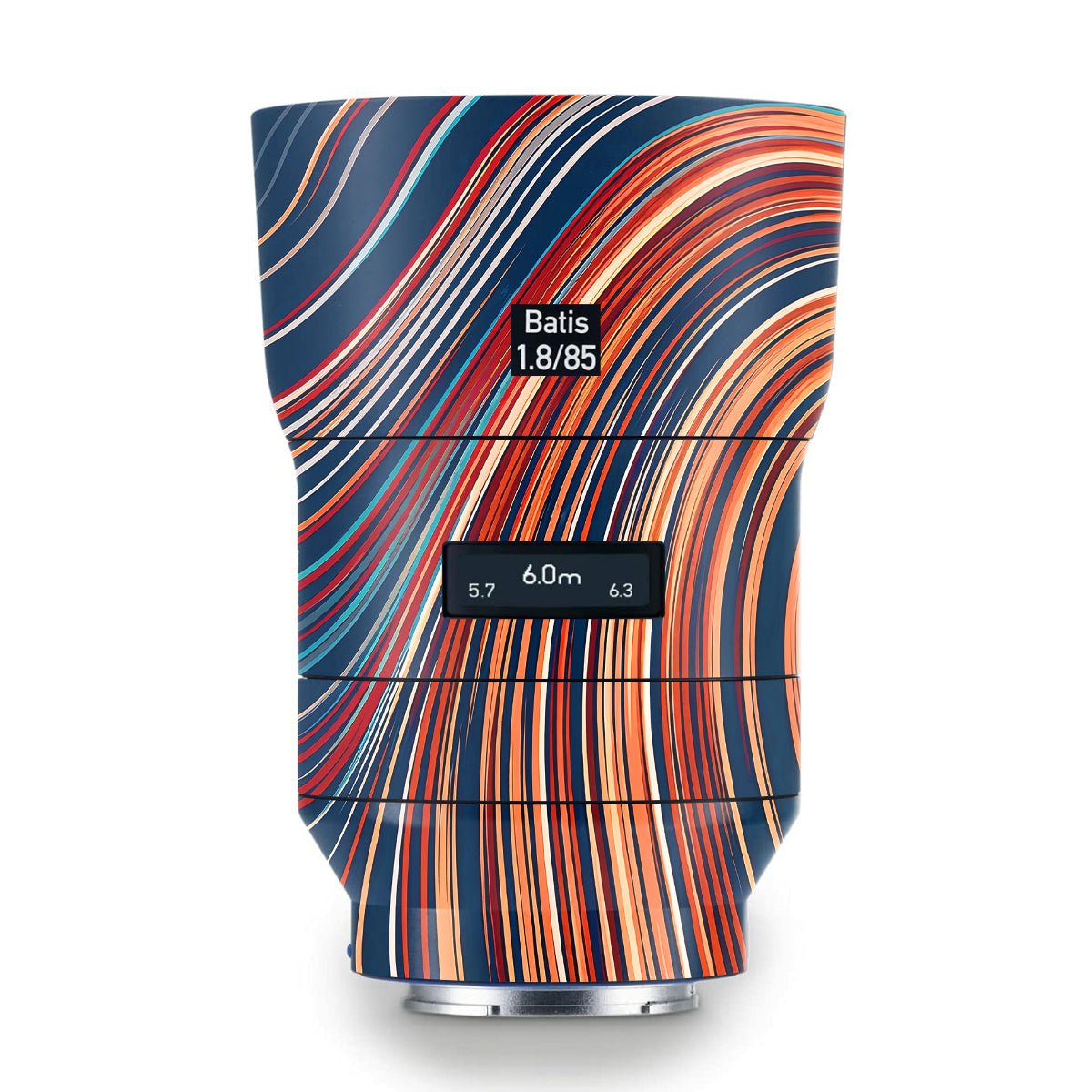 Retro Abstract Striped Swirl Zeiss Batis 85mm F/1.8 Camera Lens Skin