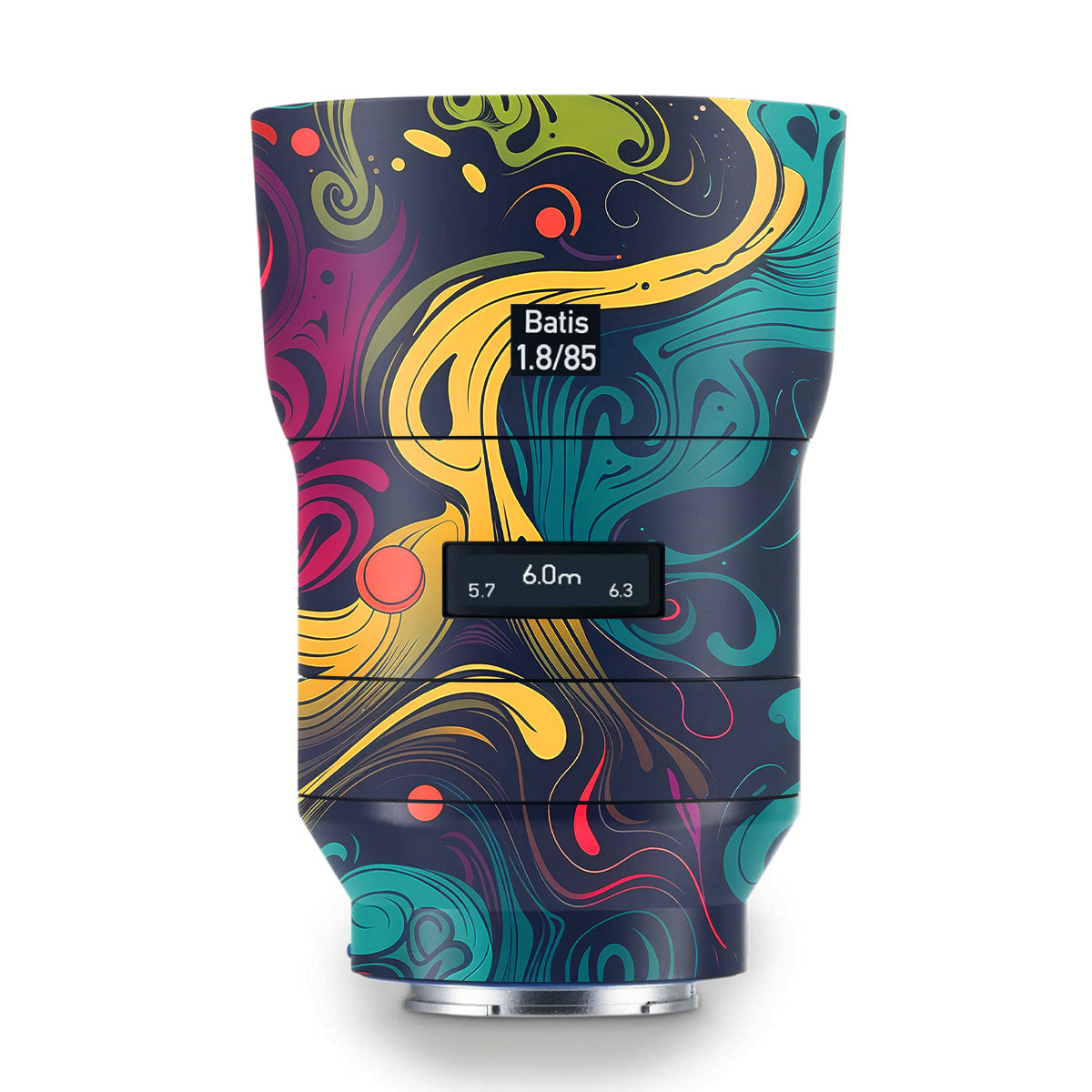Psychedelic Color Swirl Zeiss Batis 85mm F/1.8 Camera Lens Skin