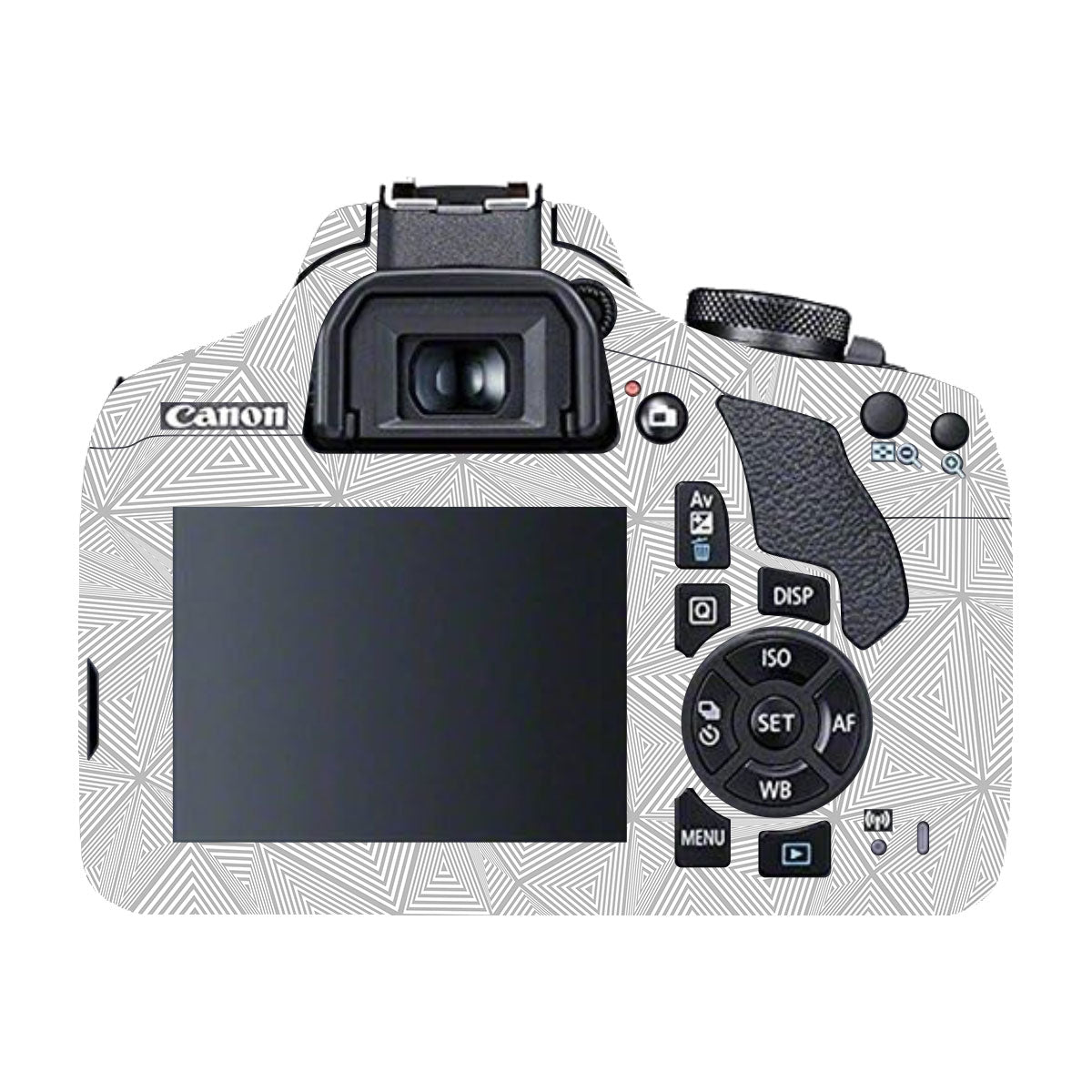 Textured Silver Prism Geometric Canon EOS 200D Camera Skin