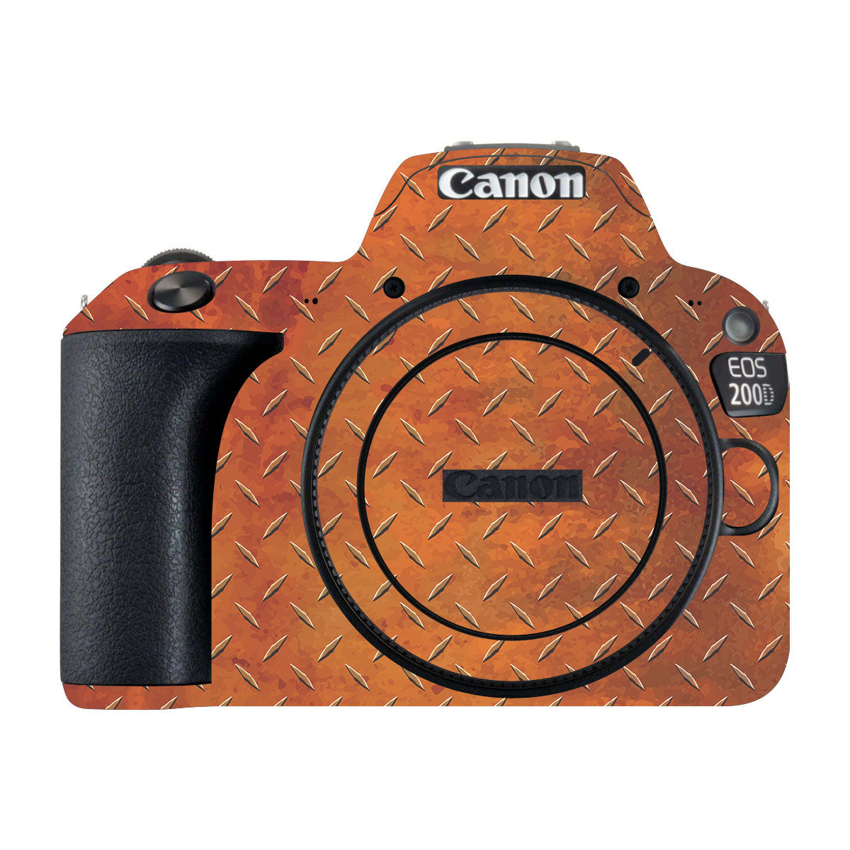 Textured Metallic Steel Grain Canon EOS 200D Camera Skin