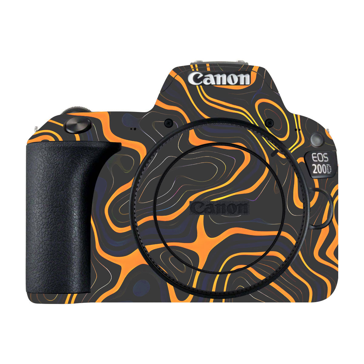 Amber Topographic Waves Canon EOS 200D Camera Skins