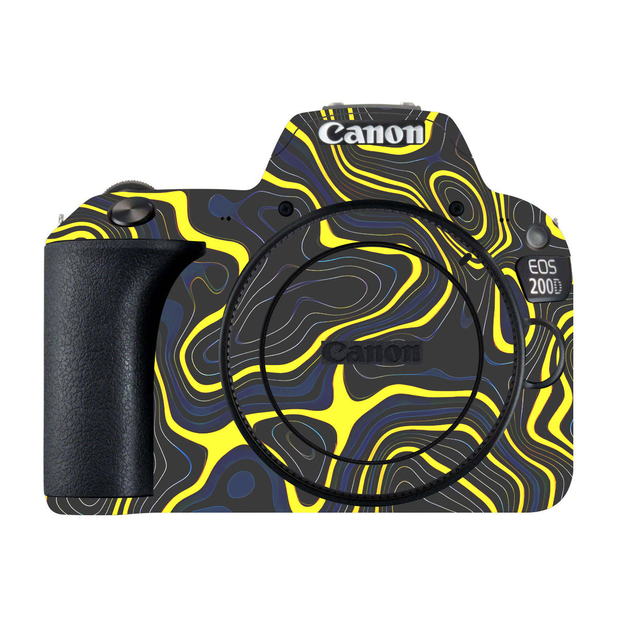 Neon Lava Contours Canon EOS 200D Camera Skins