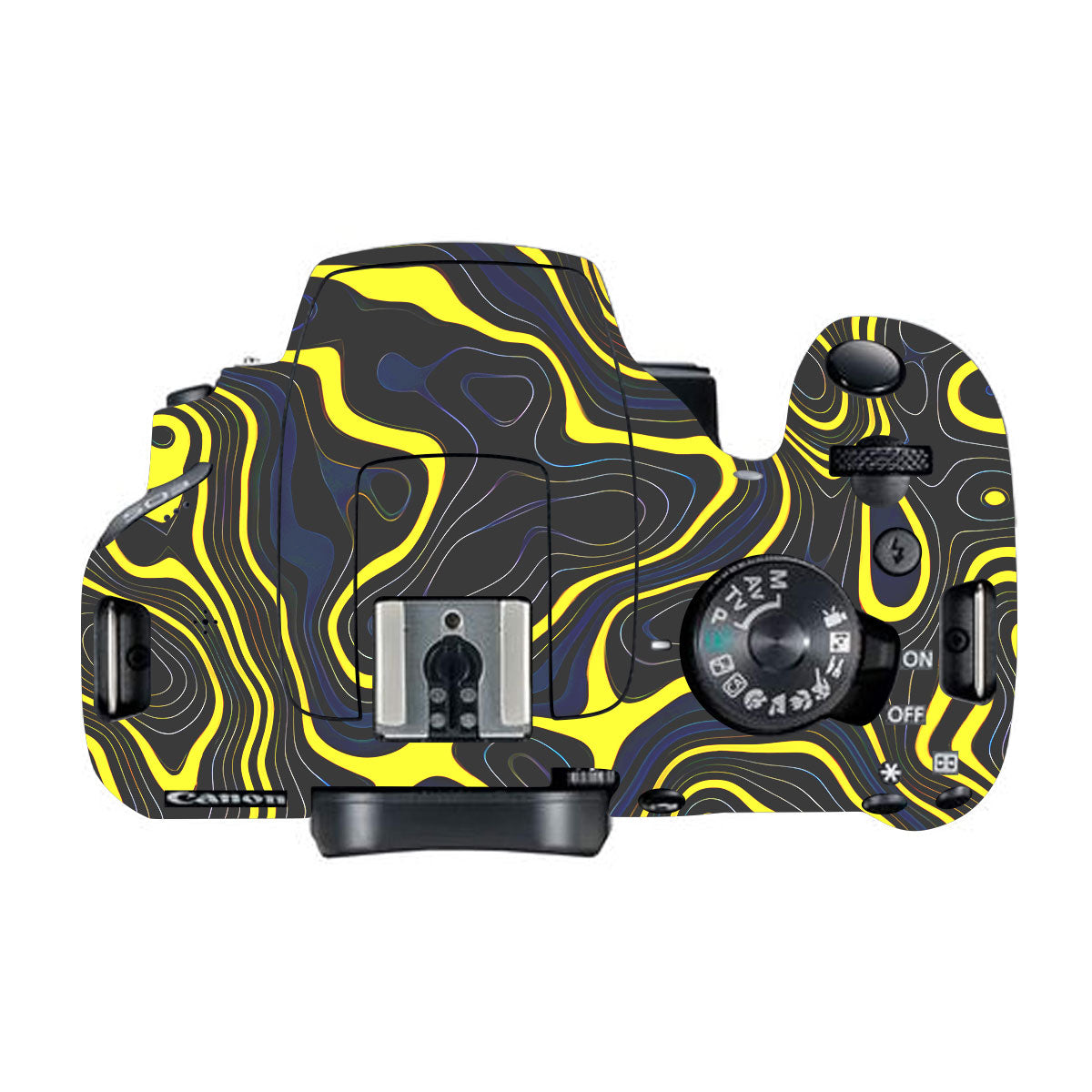 Neon Lava Contours Canon EOS 200D Camera Skins