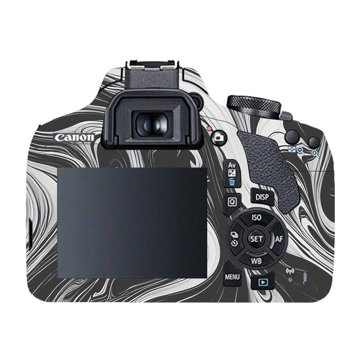 Black and White Marble Canon EOS 200D Camera Skins