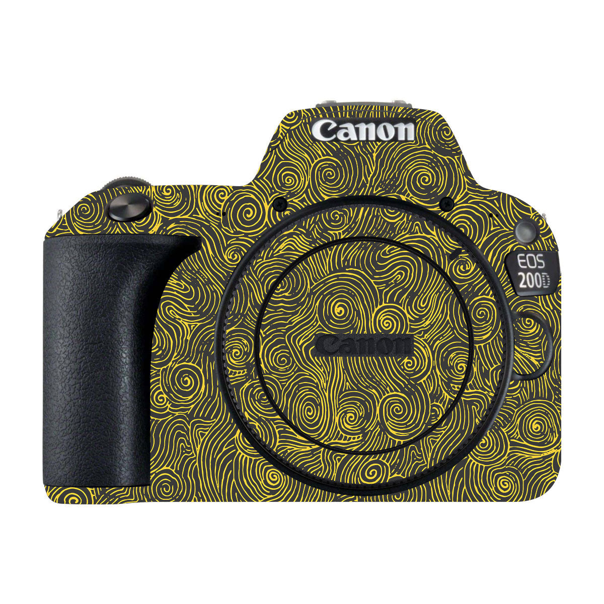 Yellow Spirals Canon EOS 200D Camera Skins