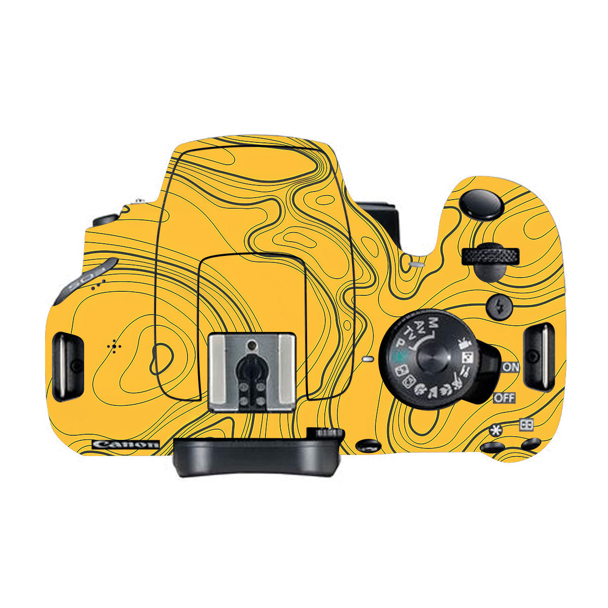 Topographic Map Pattern Canon EOS 200D Camera Skin