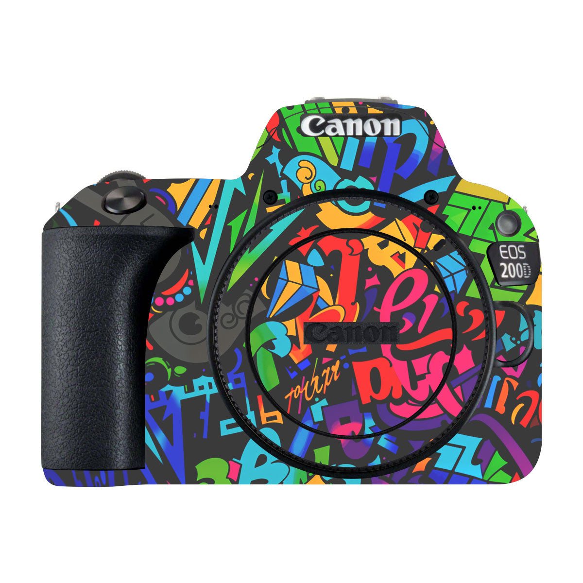 Colorful Urban Street Art Lettering Canon EOS 200D Camera Skin