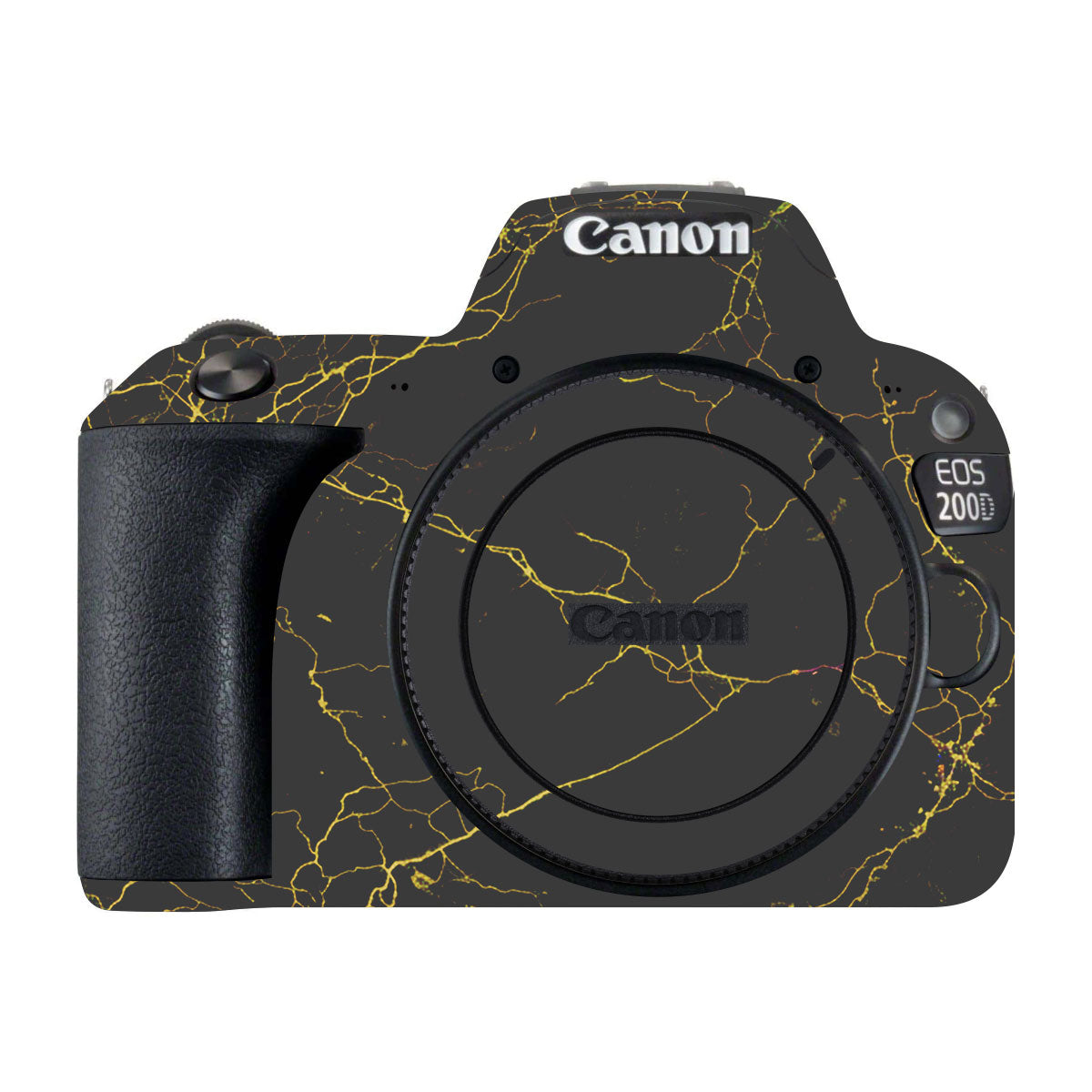 Electric Gold Veins Canon EOS 200D Camera Skin