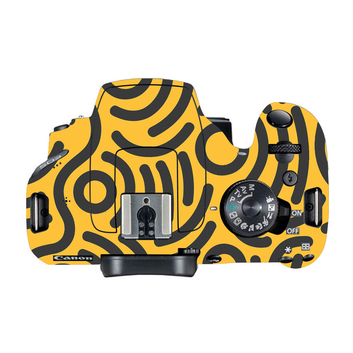 Minimal Yellow Wave Canon EOS 200D Camera Skin