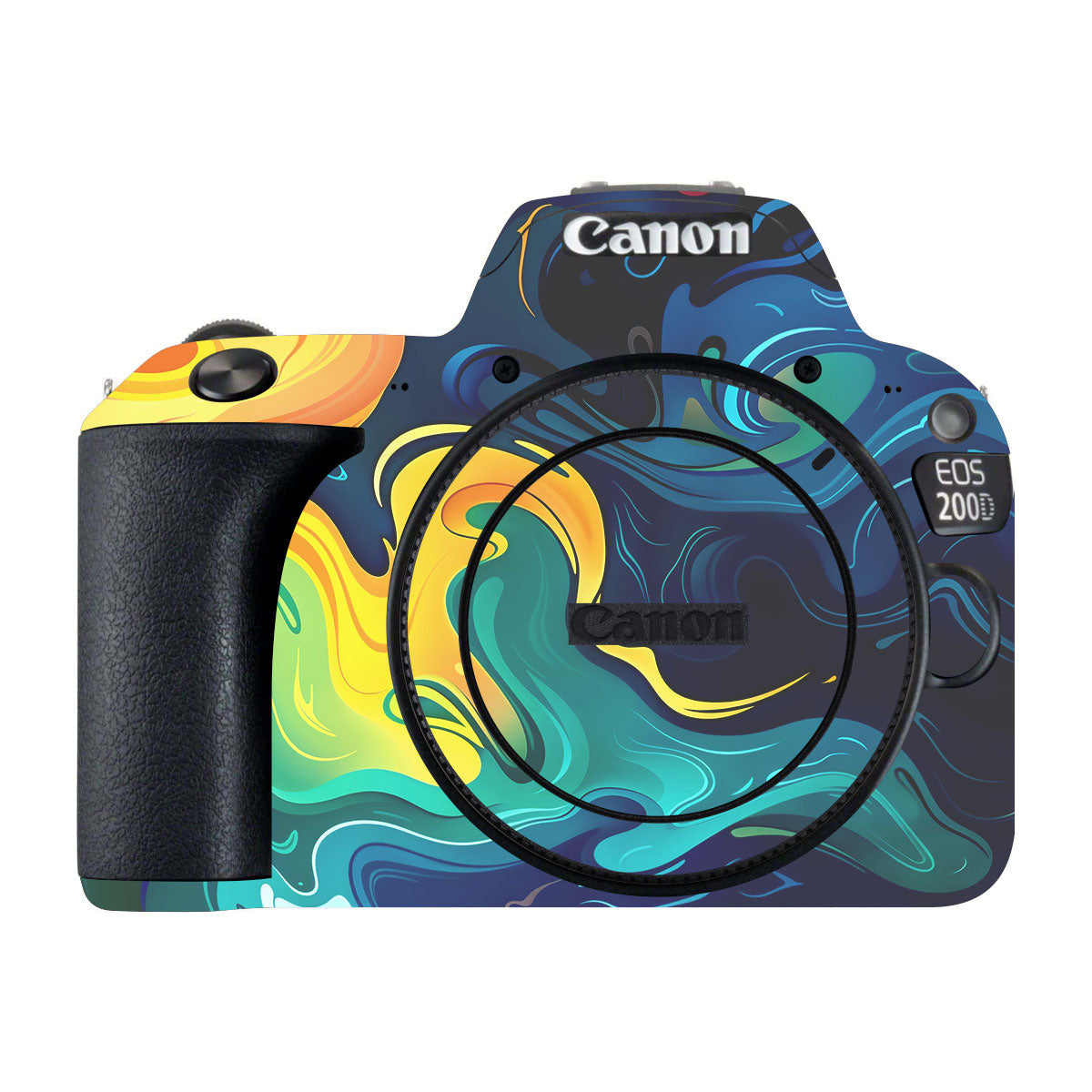Rainbow Liquid Fusion Canon EOS 200D Camera Skin