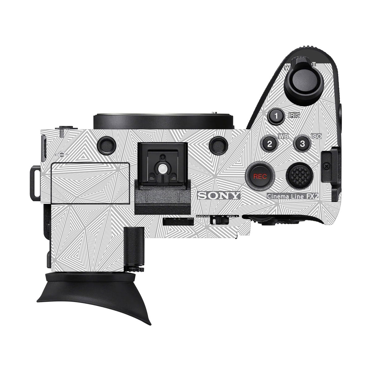 Textured Silver Prism Geometric Sony FX2 Camera Skin