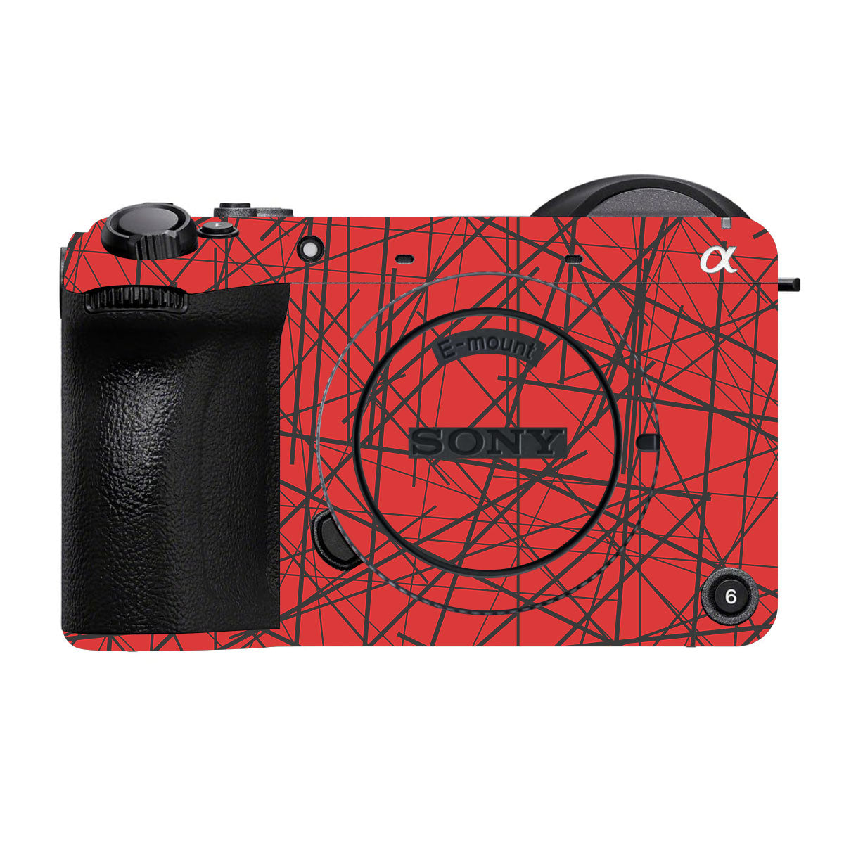 Textured Red Chaos Line Sony FX2 Camera Skin