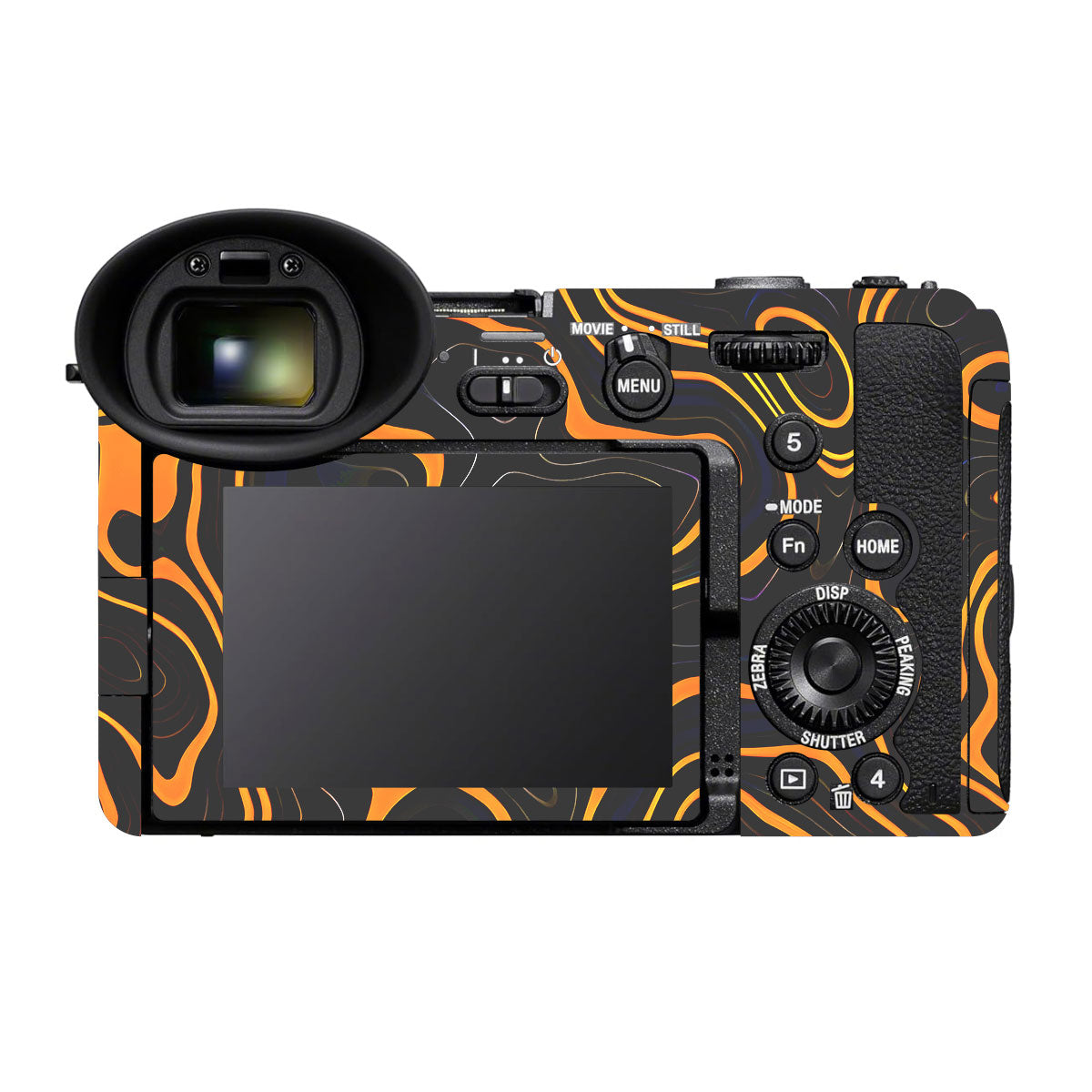 Amber Topographic Waves Sony FX2 Camera Skins