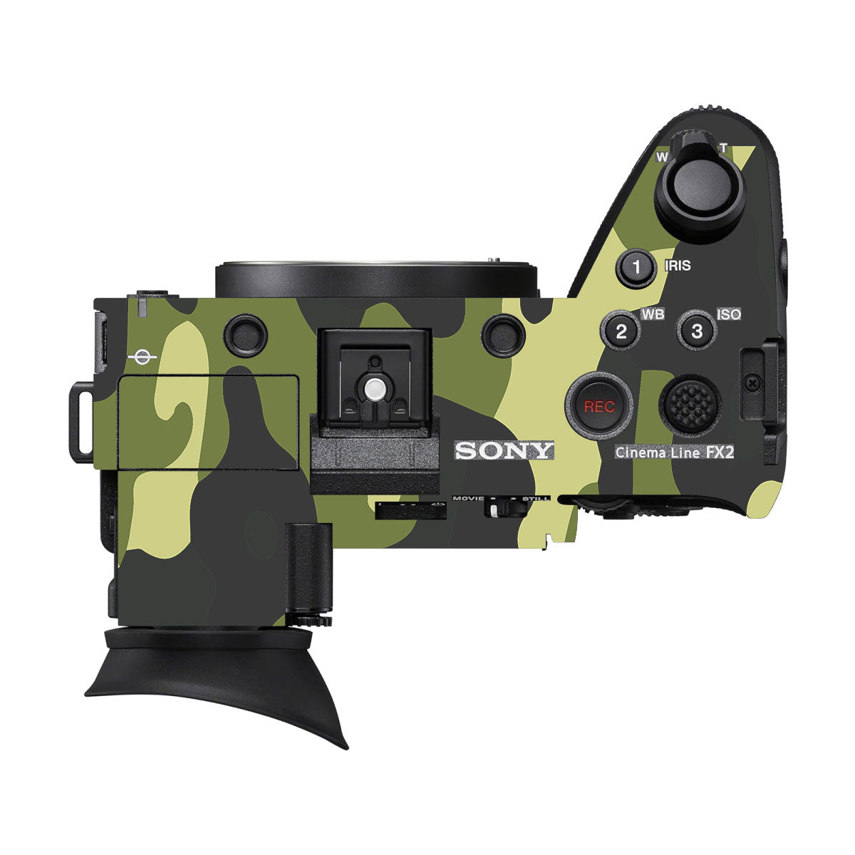 Forest Green Camo Sony FX2 Camera Skins