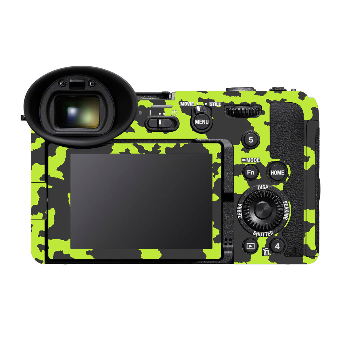 Neon Green Splatter Sony FX2 Camera Skins