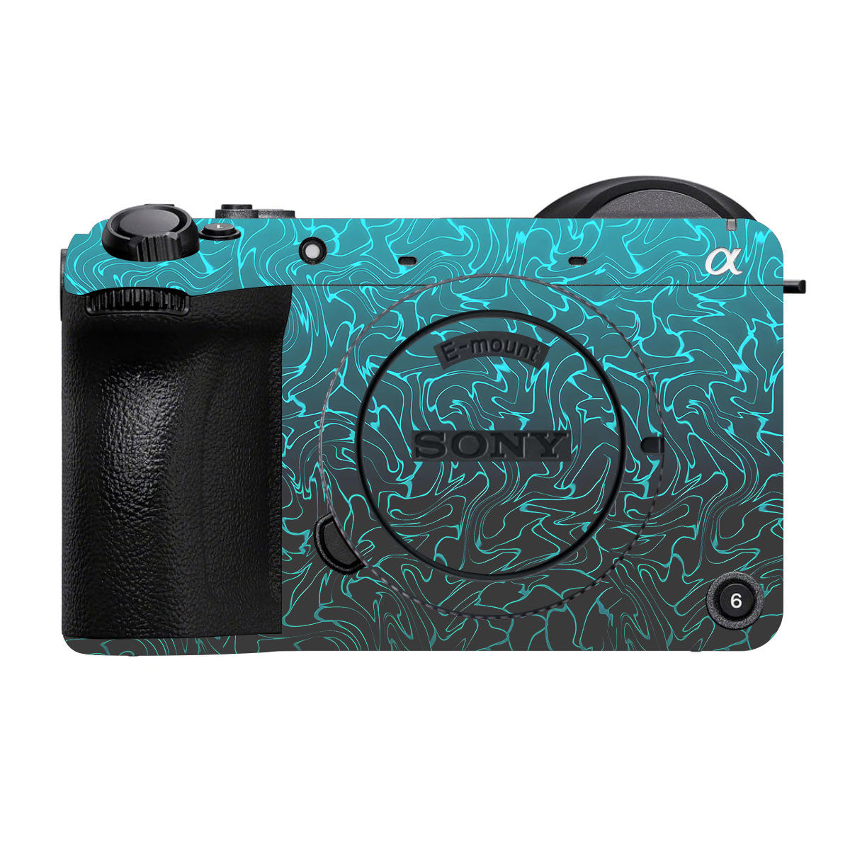 Cyan Blue to Black Gradient Sony FX2 Camera Skins