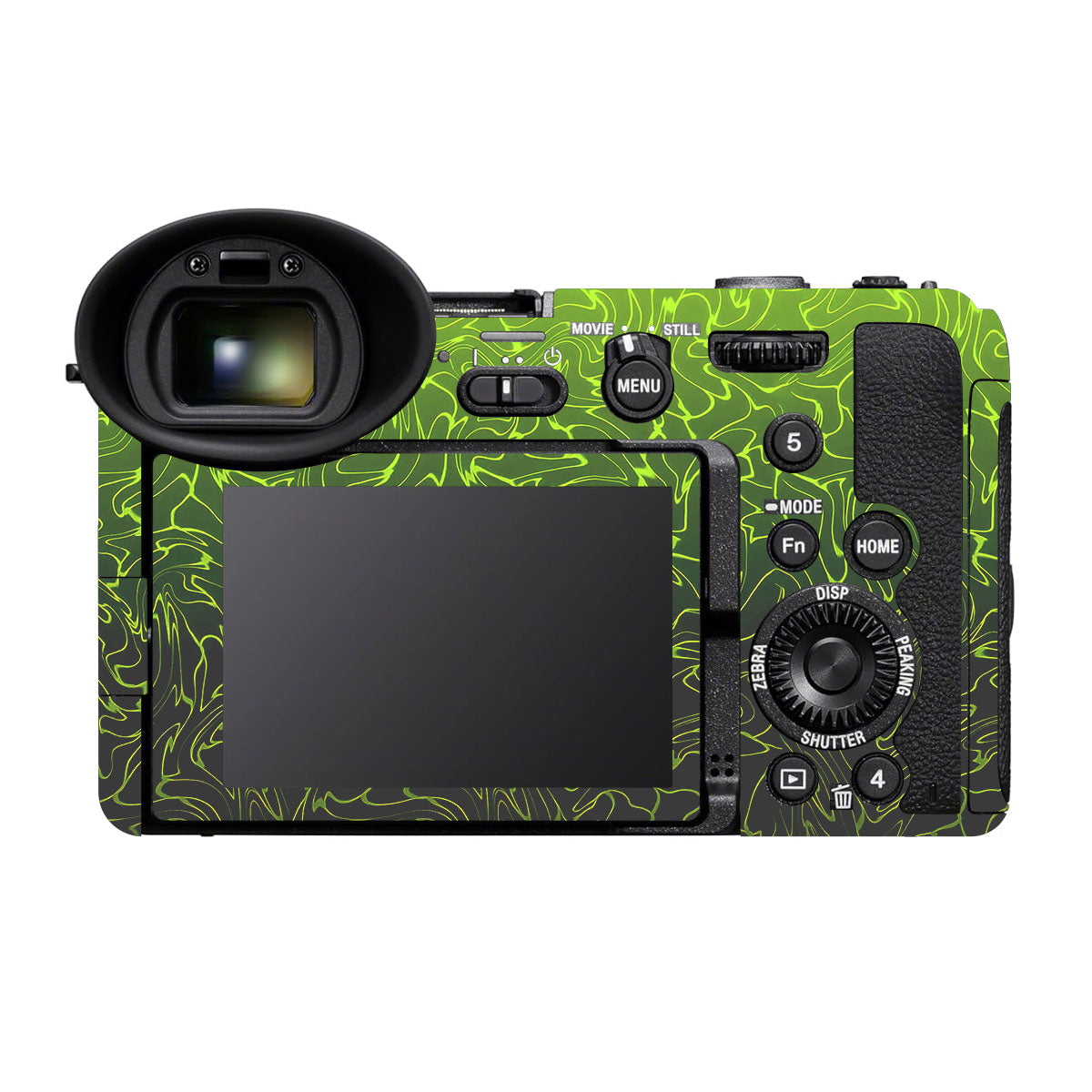 Lime Yellow to Black Gradient Sony FX2 Camera Skins