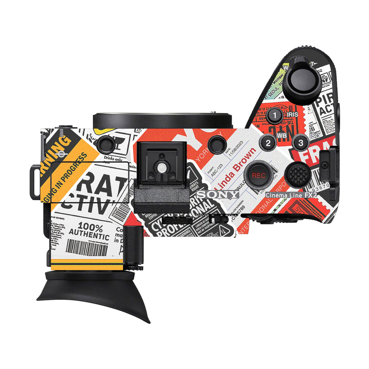 Tech Aesthetic Sticker Collage Sony FX2 Camera Skins