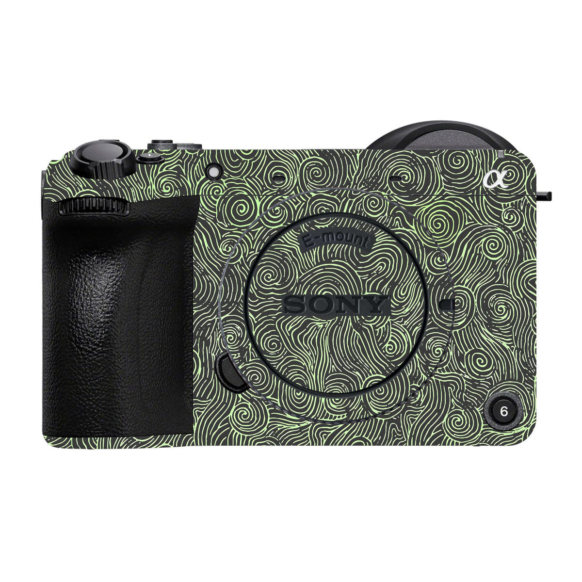 Green Spirals Sony FX2 Camera Skins