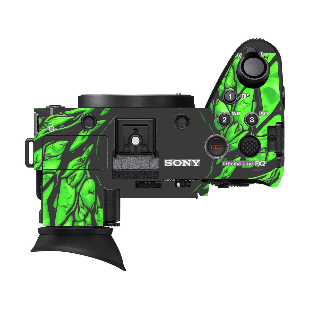 Venom Green Sony FX2 Camera Skins
