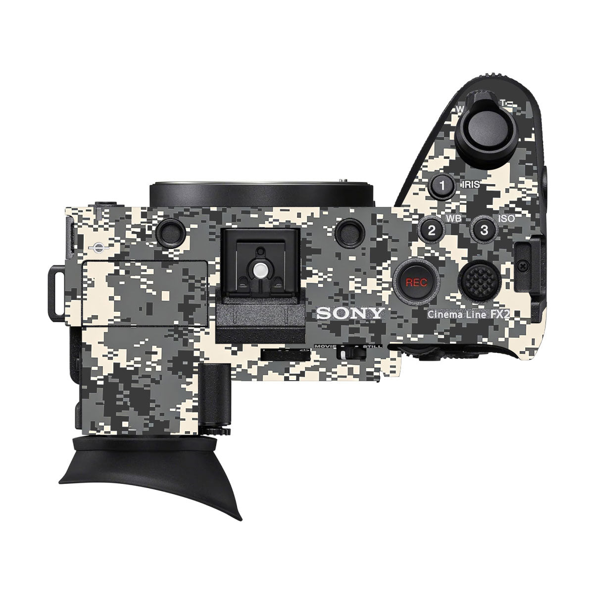 Grey Black Pixel Sony FX2 Camera Skins