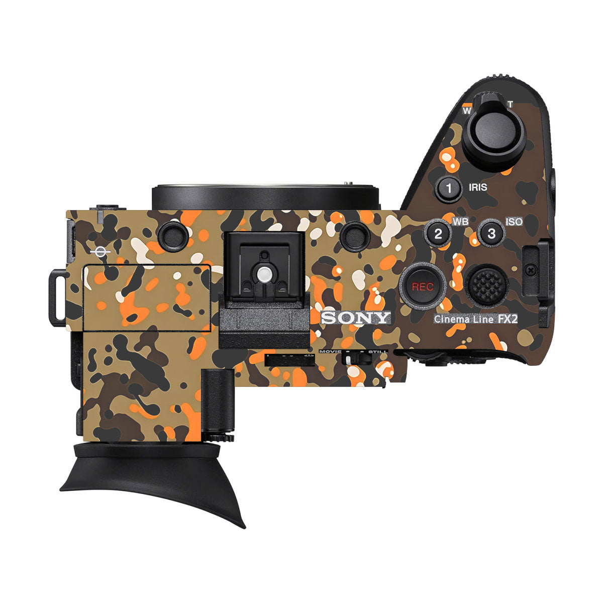 Orange Brown Spot Sony FX2 Camera Skins