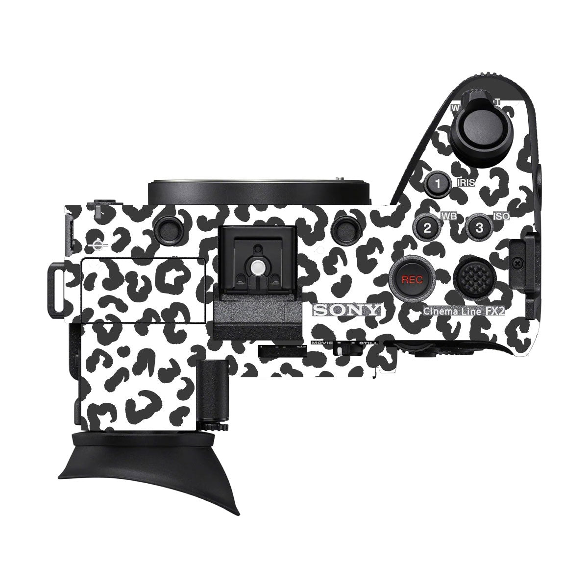White Leopard Sony FX2 Camera Skins