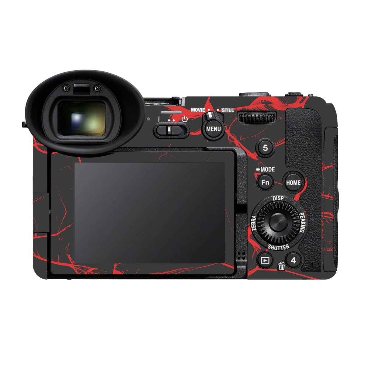 Red Neural Grid Sony FX2 Camera Skin