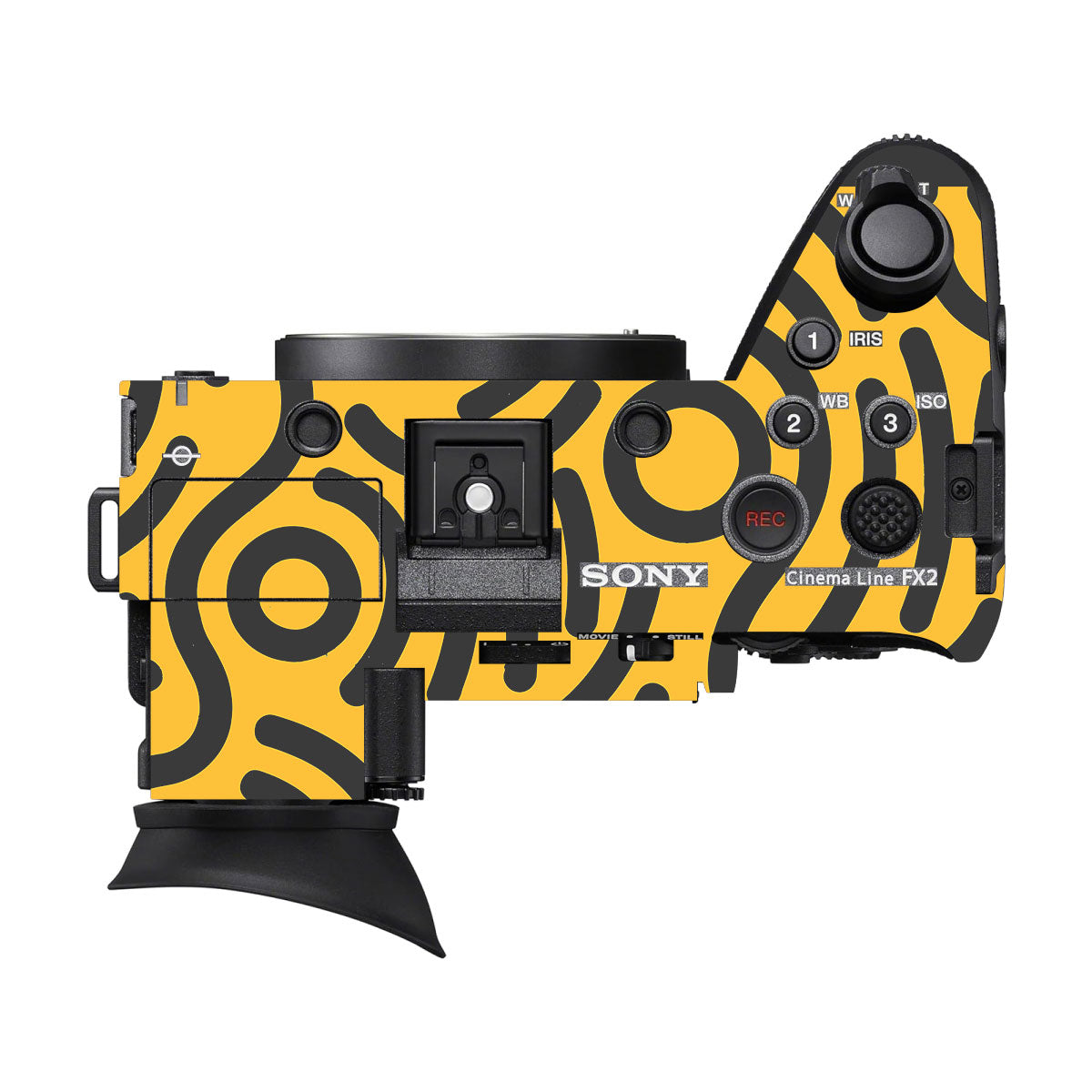 Minimal Yellow Wave Sony FX2 Camera Skin