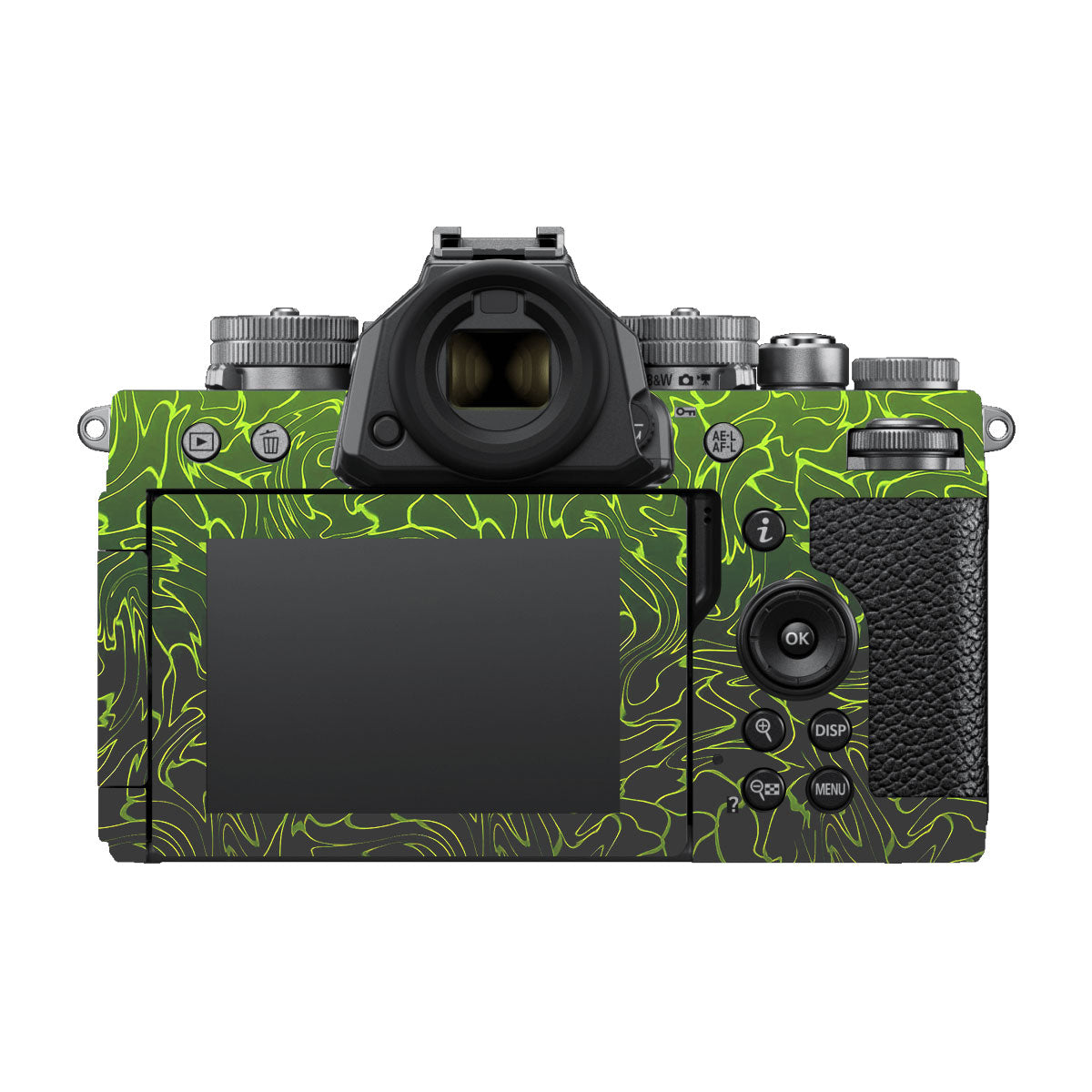 Lime Yellow to Black Gradient Nikon ZF Camera Skins