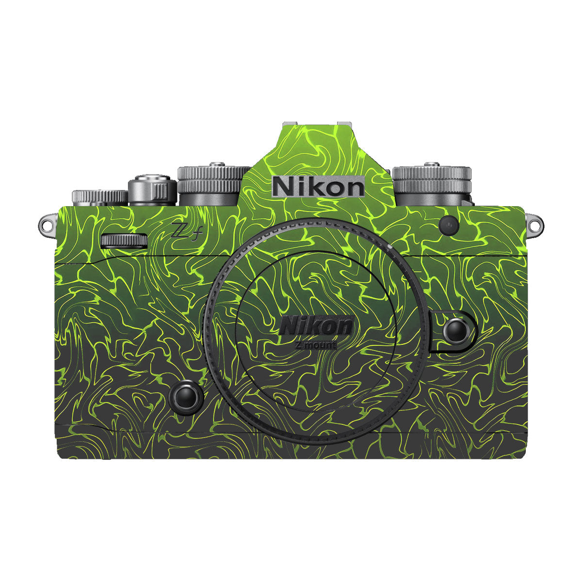 Lime Yellow to Black Gradient Nikon ZF Camera Skins