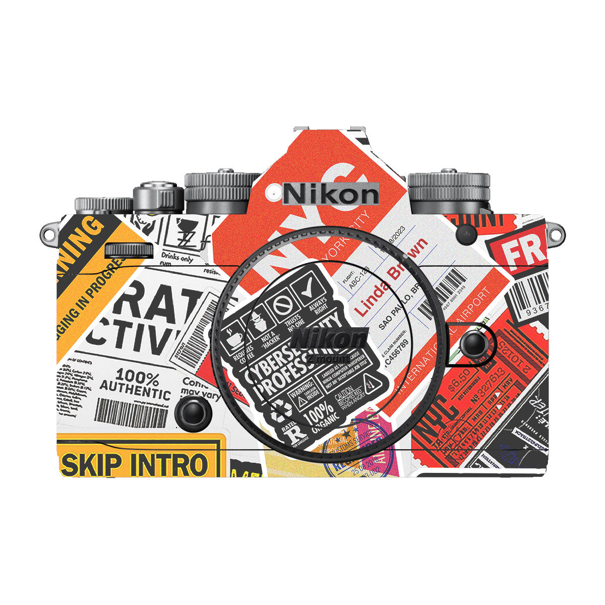 Tech Aesthetic Sticker Collage Nikon ZF Camera Skins