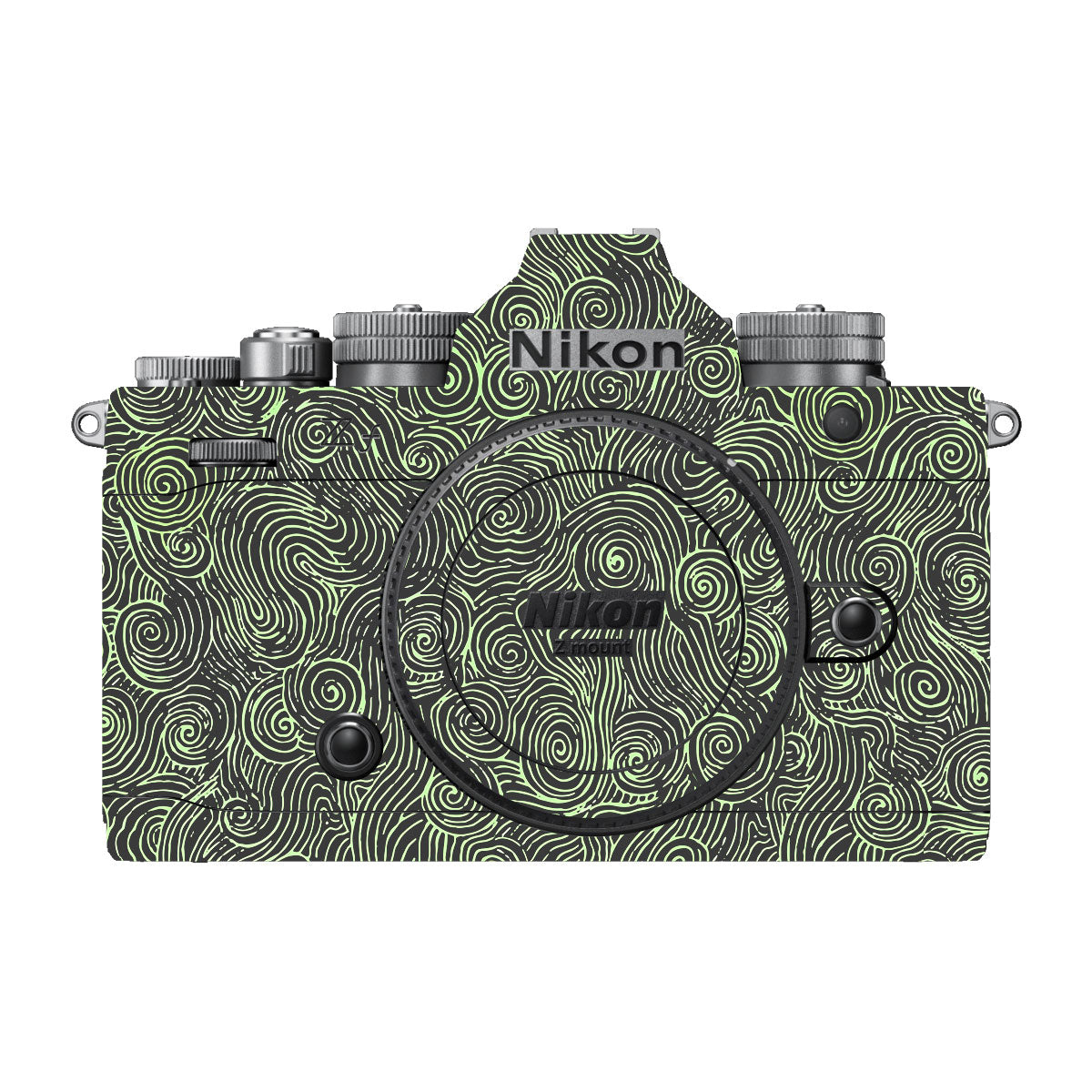 Green Spirals Nikon ZF Camera Skins