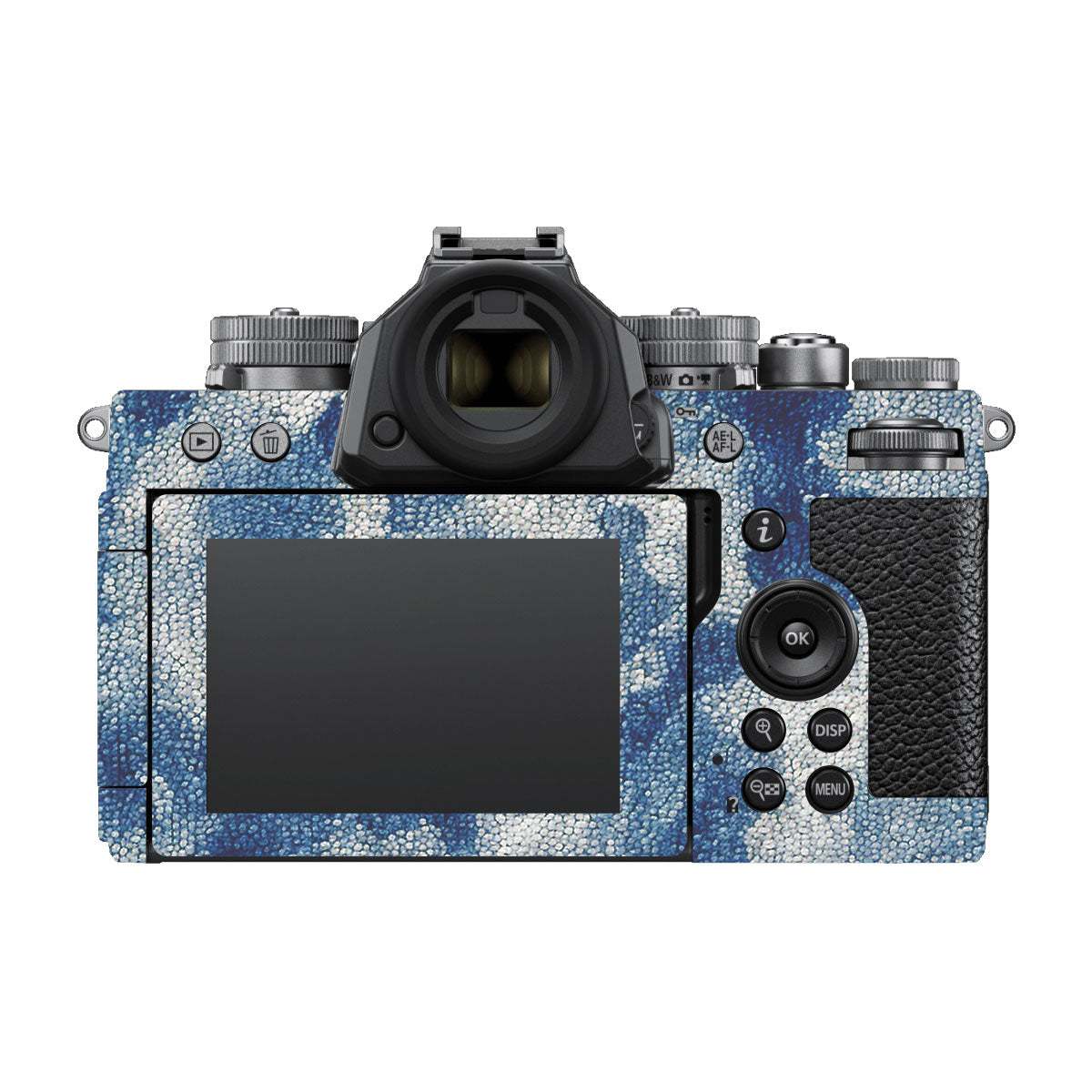 Blue Watercolor Fabric Nikon ZF Camera Skin
