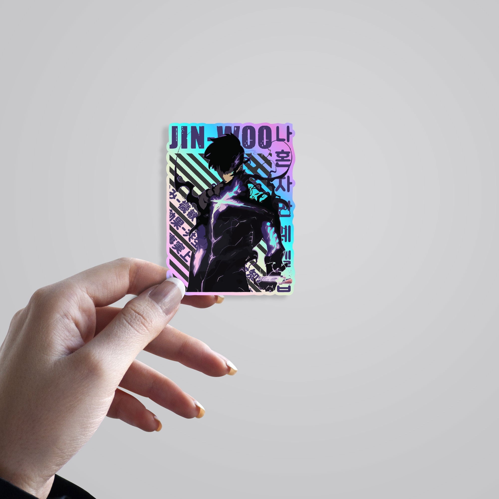 Solo Leveling Sung Jin Woo Holographic Stickers