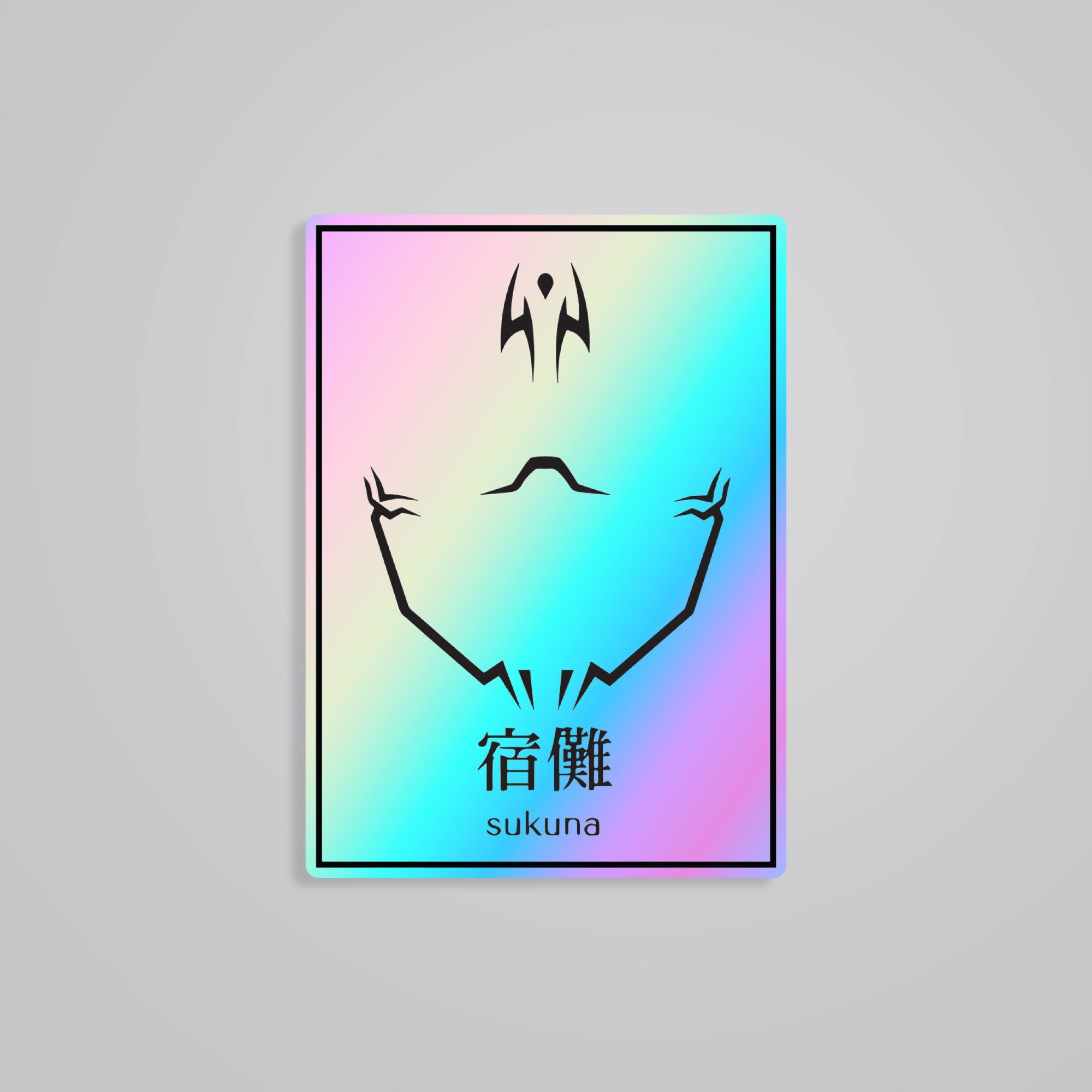 Fomo Store Holographic Stickers Anime Sukuna Curse Mark