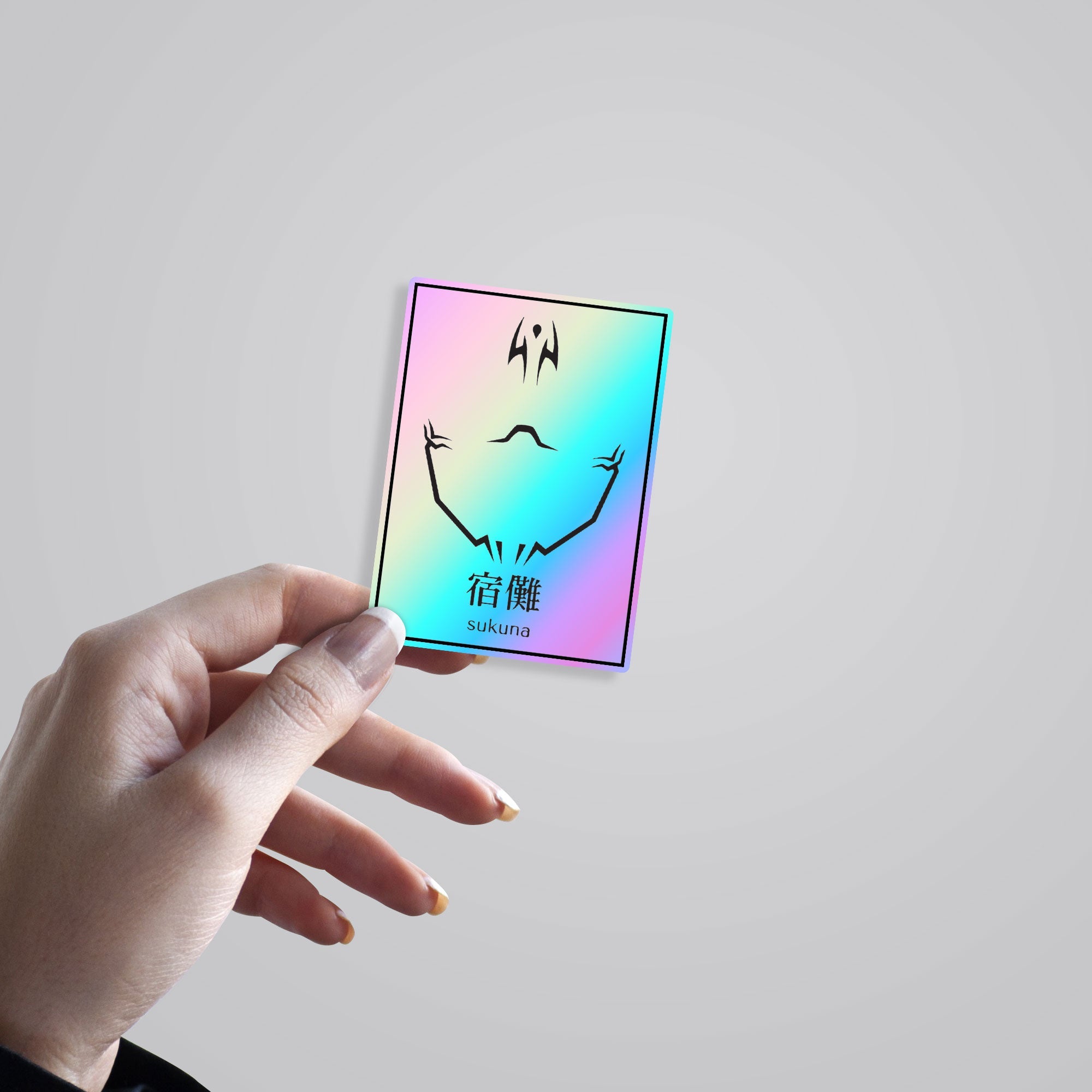 Sukuna Curse Mark Holographic Stickers