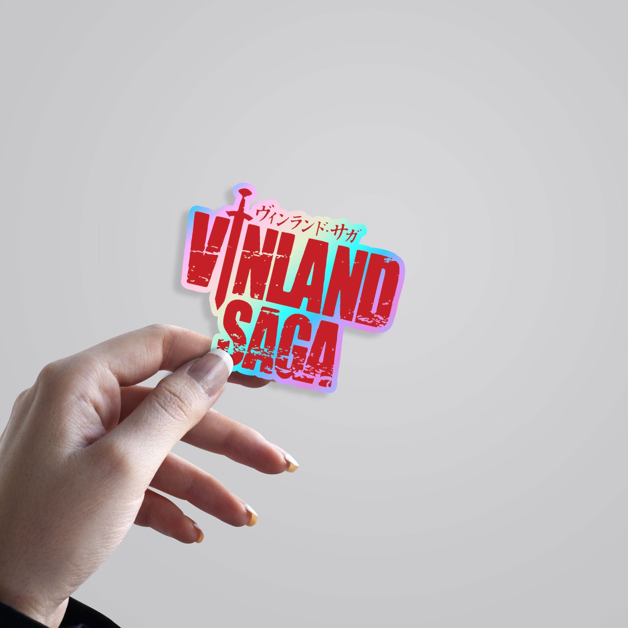 Vinland Saga In Red Holographic Stickers