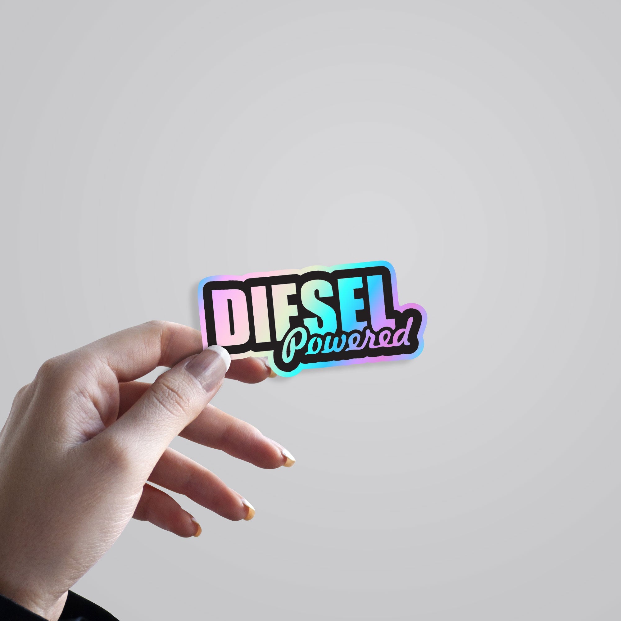 Diesel Powered Holographic Stickers