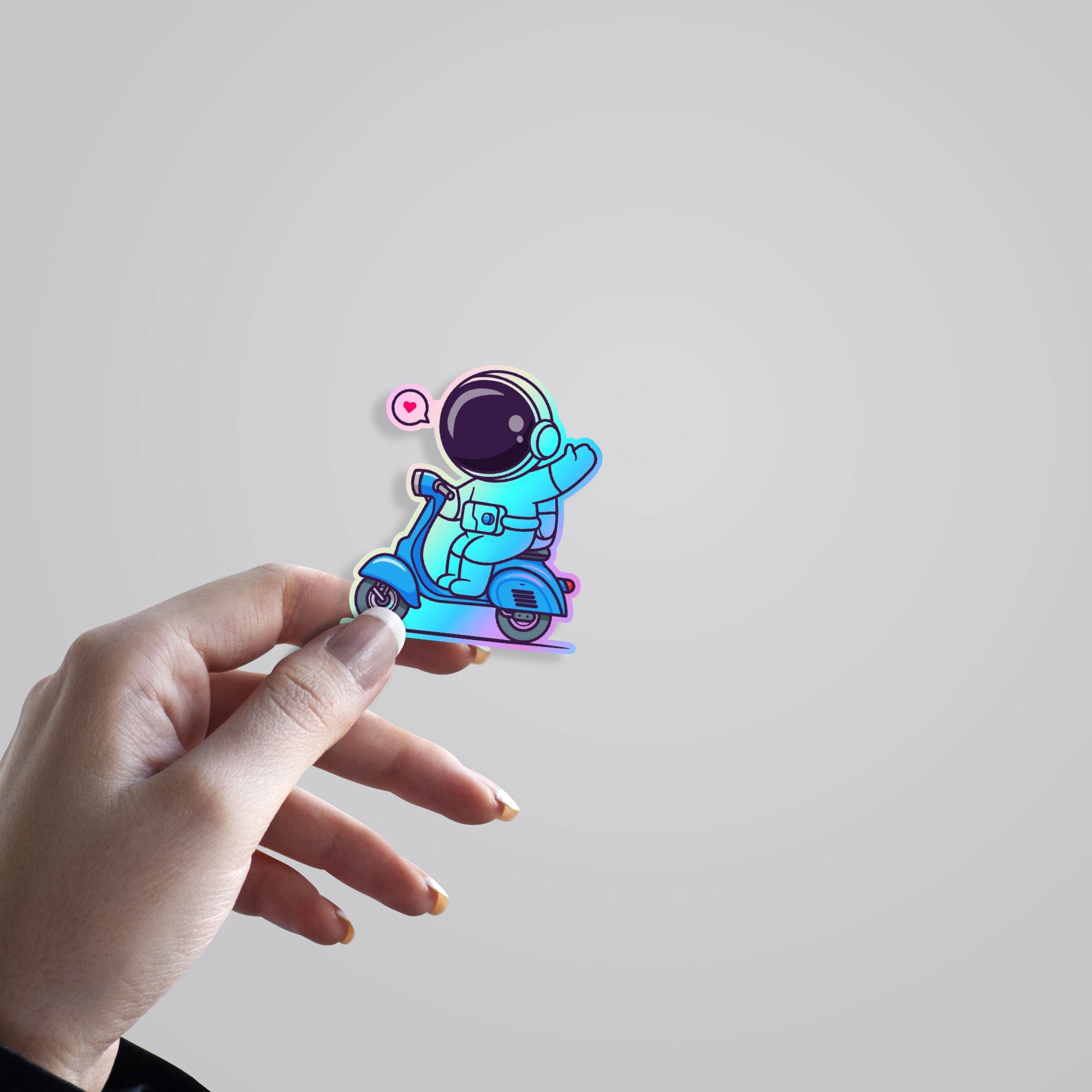 Bye Bye Astronaut Holographic Stickers