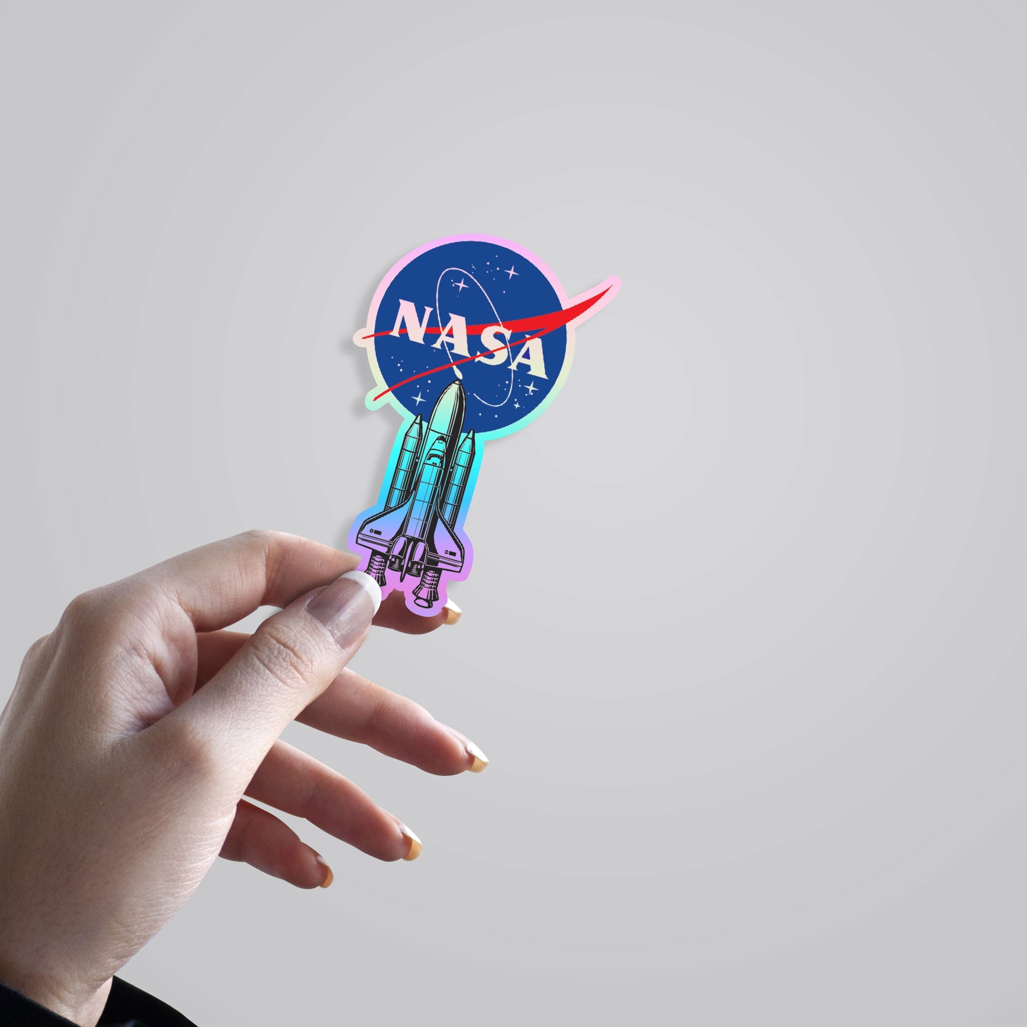 Nasa Rocket Ship Holographic Stickers