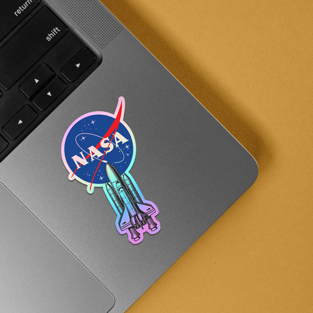 Nasa Rocket Ship Holographic Stickers