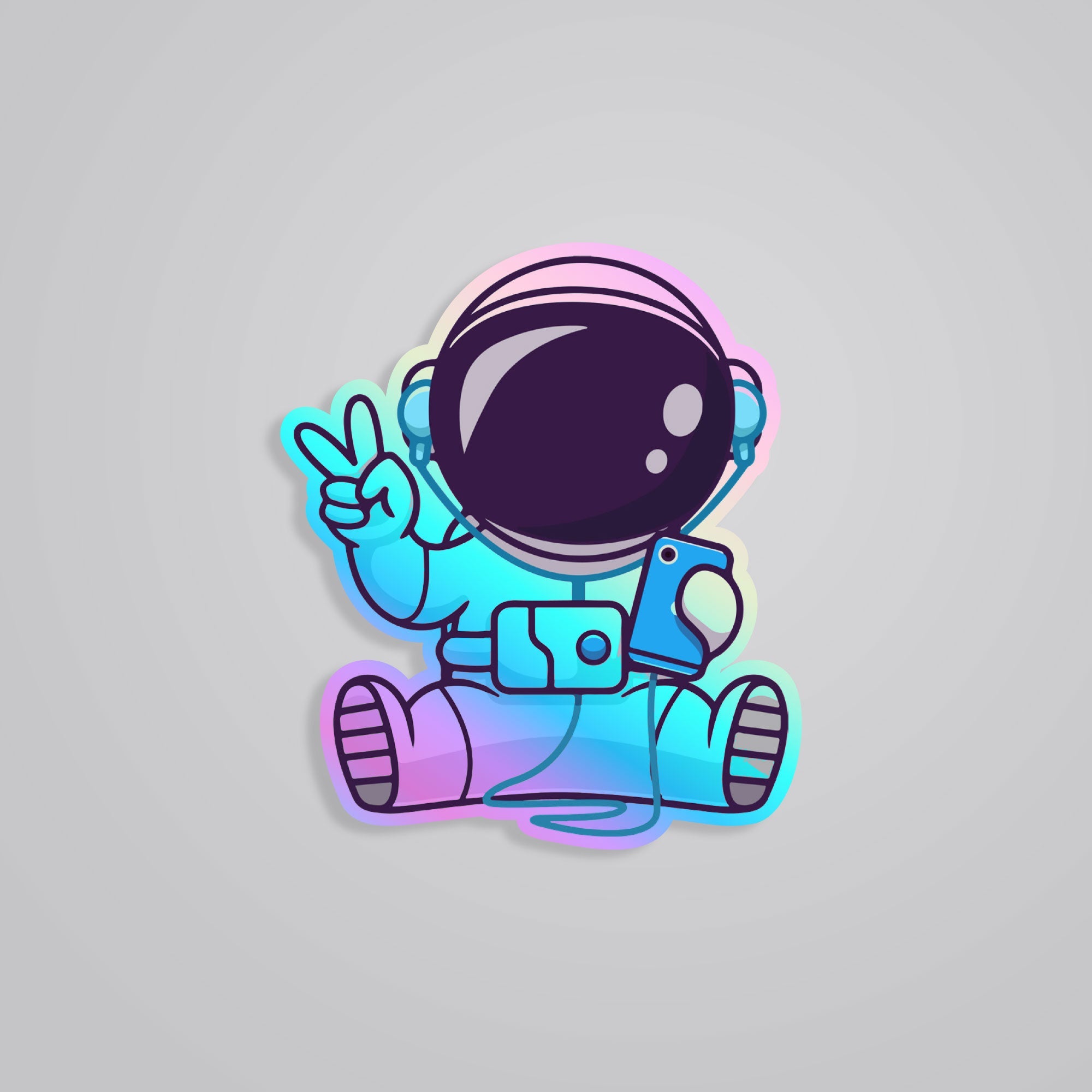 Fomo Store Holographic Stickers Casual Good Vibes
